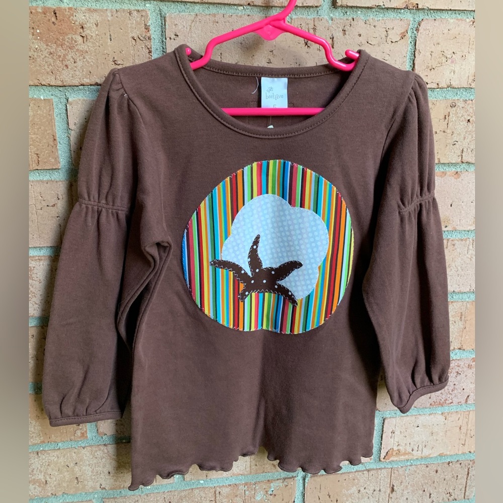 Beehave Boutique Little Girls Cotton Boll Top Size 5
